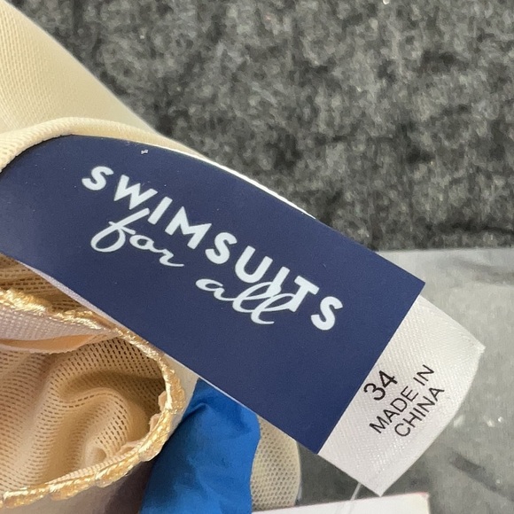 Swimsuits for All Lightweight Scoop Neck Blouson Tankini Top Plus Size 34 NWT - Picture 5 of 8